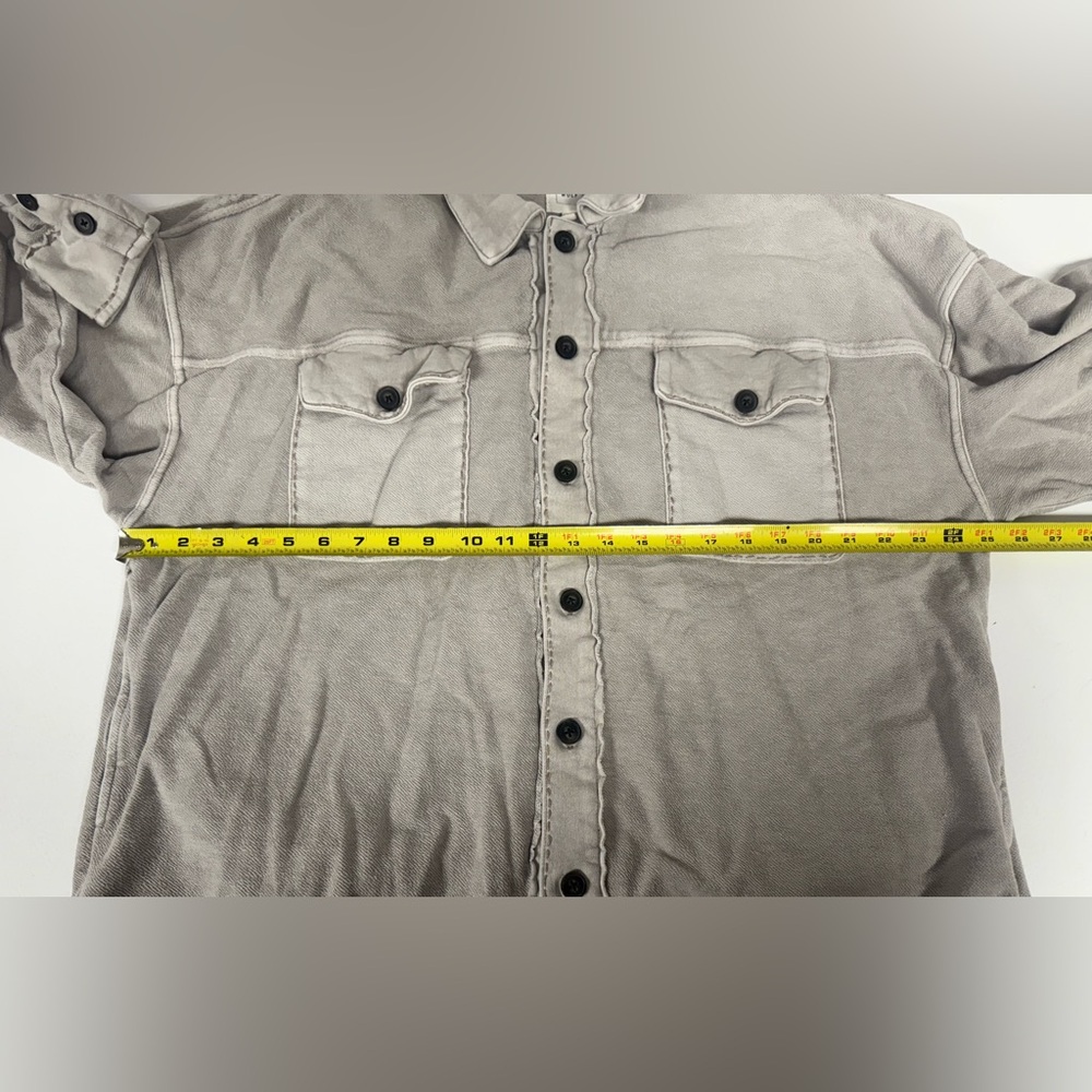 Cleo + Wolf Gray Button Down Long Sleeve Shirt Ja… - image 7